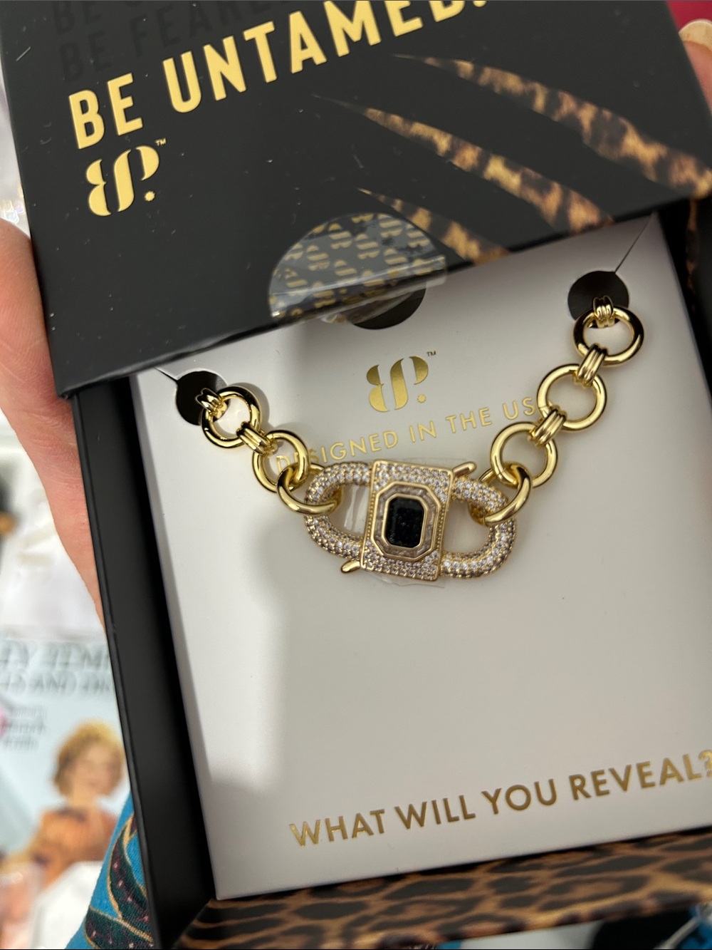 Black and gold necklace